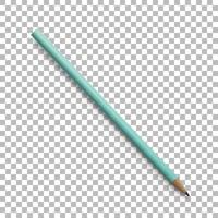 Isolated closeup of turquoise pencil photo