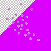 Scattered purple rounded confetti papers photo