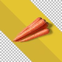 Pile of fresh ripe carrots isolated photo