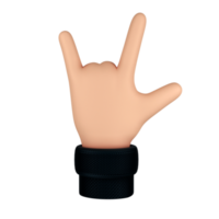 Hand Gesture 3D Illustration. 3D rendering png