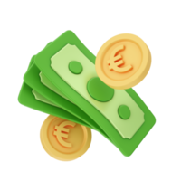 Finance And Money 3D Illustration. 3D rendering png