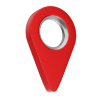 3D-Pin-Point-Karte gps. 3D-Rendering png