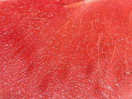 Red texture of cut watermelon without pits. photo