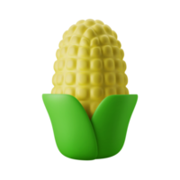 ilustración de icono 3d de planta de cosecha de otoño de maíz png