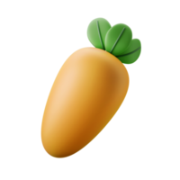 carota verdura autunno raccogliere 3d icona illustrazione