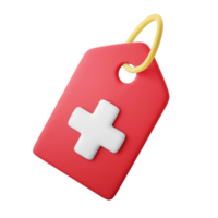 hospital patient id tag 3d icon illustration png