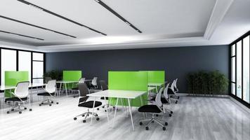 3D Render Office Workspace Modern Minimalist mockup photo