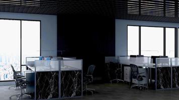3D Render Office Workspace Modern Minimalist mockup photo
