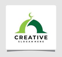 Modern Islamic Mosque Logo Template Design Inspiration vector