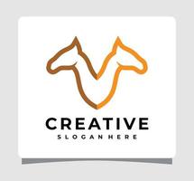 Awesome Brown Camel Logo Template Design Inspiration vector