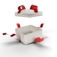 3d interpretazione di ha aperto sorpresa regalo scatola png