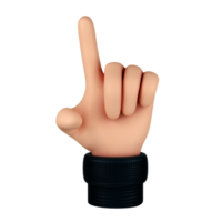 Hand Gesture 3D Illustration. 3D rendering png