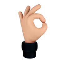 Hand Gesture 3D Illustration. 3D rendering png