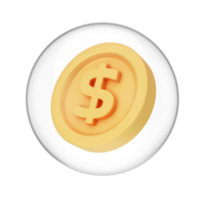 finanças e dinheiro ilustração 3d. renderização em 3D png