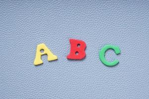 ABC in foam rubber letters photo