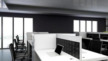 3D Render Office Workspace Modern Minimalist mockup photo