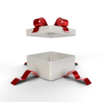 Representación 3d de caja de regalo sorpresa abierta png