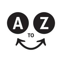 A To Z Icon. Vector graphic icon