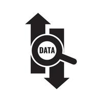 icono de línea vectorial relacionado con el análisis de datos. investigación de datos vector