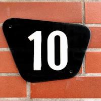 number ten in arabic numerals - house number 10 sign photo