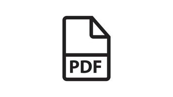 ilustración de vector de icono de pdf. signo de documento pdf