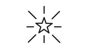 icono de estrella premium o logotipo en estilo de línea. signo y símbolo de alta calidad sobre un fondo blanco. vector