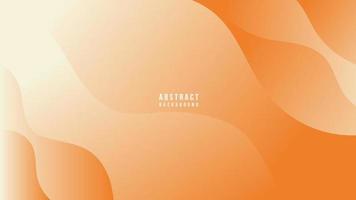 Abstract White Orange Gradient Liquid Wave Vector Background