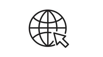 Globe internet icon vector illustration logo template isolated on white background
