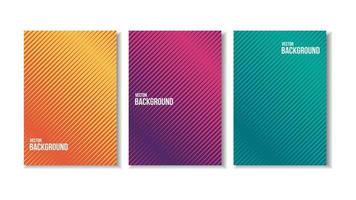 Abstract gradient geometric cover designs vector background