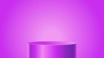 soporte de fondo de producto púrpura o pedestal de podio en pantalla vacía con fondo de vector de fondo de luz brillante