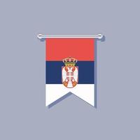Illustration of Serbia flag Template vector