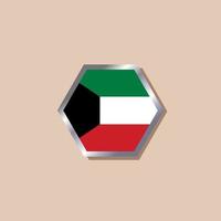 Illustration of Kuwait flag Template vector