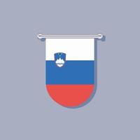 ilustración de la plantilla de la bandera de eslovenia vector