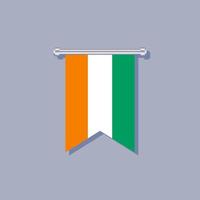 Illustration of Ivory Coast flag Template vector