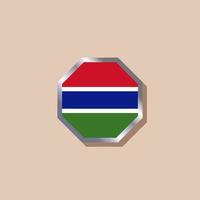 Illustration of Gambia flag Template vector