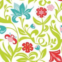 seamless floral pattern on white background vector