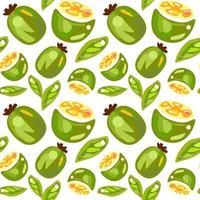 Seamless pattern from feijoa vector