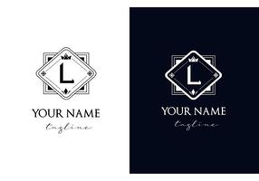 Brand logo, diamond-shaped frame and decor. A sign for a monogram vector