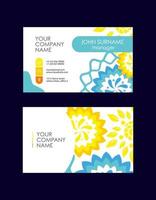 Business card colorful template with geometric background vector