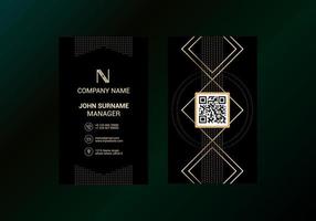 Business card template with Black Deluxe background vector