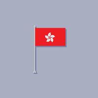 ilustración de la plantilla de la bandera de hong kong vector