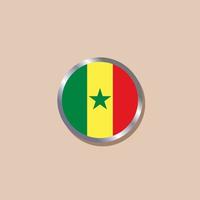 ilustración de plantilla de bandera de senegal vector