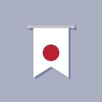 Illustration of Japan flag Template vector