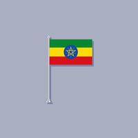 Illustration of Ethiopia flag Template vector