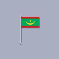 ilustración de la plantilla de la bandera de mauritania vector