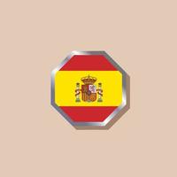 ilustración de plantilla de bandera de españa vector