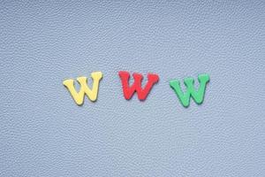 www in colorful letters photo