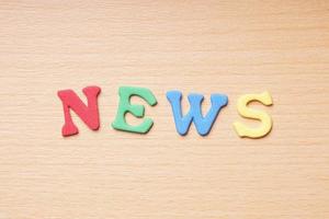 news in foam rubber letters photo