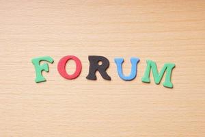 forum in foam rubber letters photo