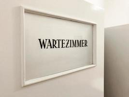 Wartezimmer is german for waiting room photo